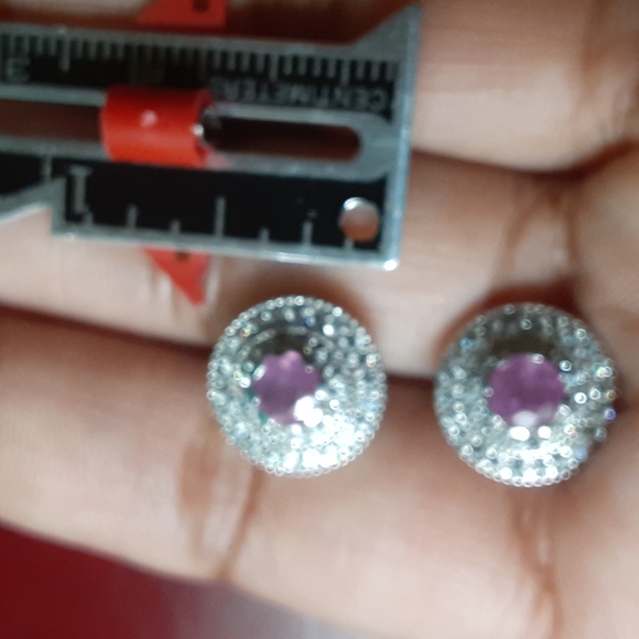 925 Genuine Pink Sapphire and White Zircons. Bride,  Mother-of-the Bride. - Picture 6 of 12